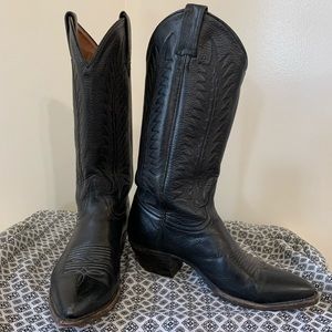 Tony Lama Thieves Market Leather Cowgirl Boots